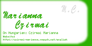 marianna czirmai business card